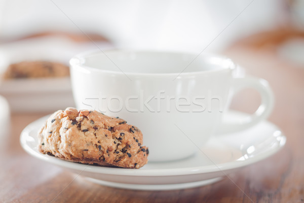 Tasse de café saine cookies stock photo chocolat [[stock_photo]] © punsayaporn