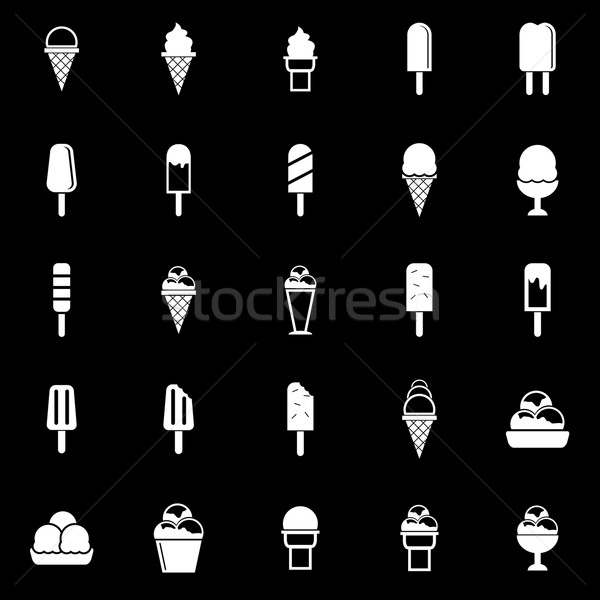 Ice cream icons on white background Stock photo © punsayaporn