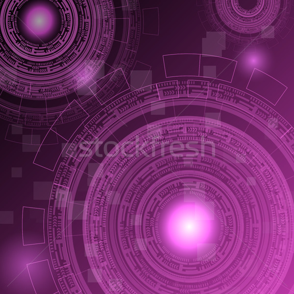 Abstract dark pink technology futuristic background Stock photo © punsayaporn