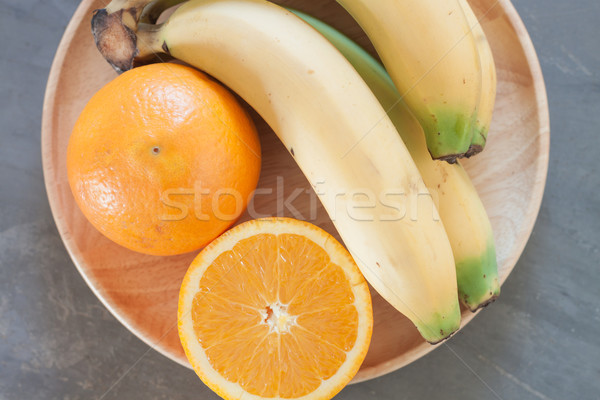 Saludable frutas naranjas plátanos stock foto Foto stock © punsayaporn