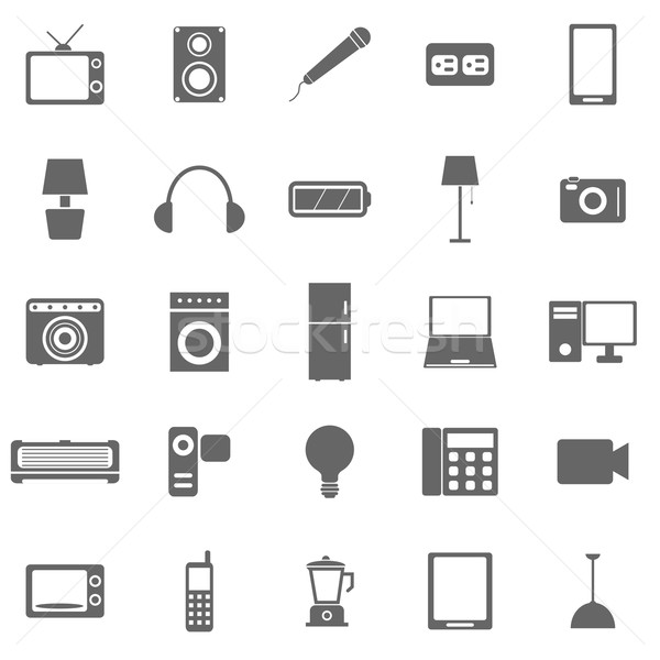 Electrical Machine icons on white background Stock photo © punsayaporn