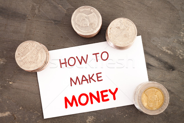 Stock photo: How to make money inspirational quote