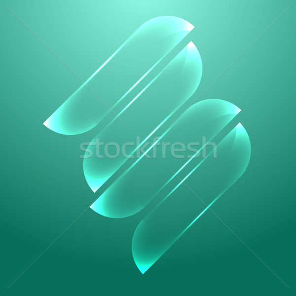 Design light blue glass banners Stock photo © punsayaporn