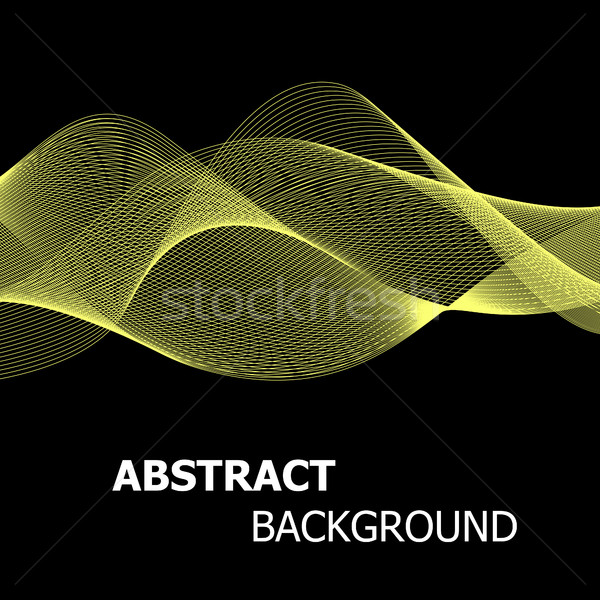 Abstract yellow line wave background Stock photo © punsayaporn