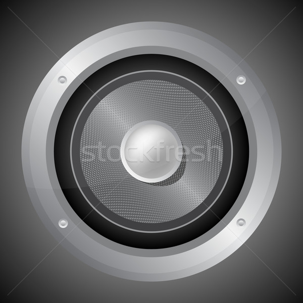 Audio speaker isolated on black background Stock photo © punsayaporn