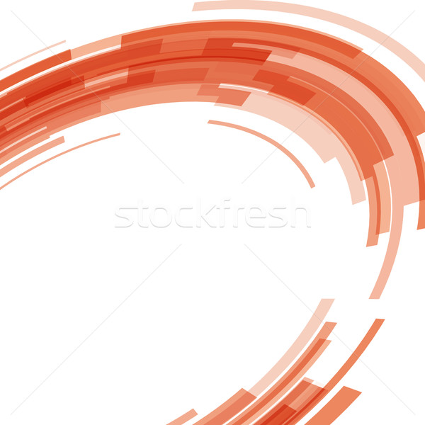 Abstract orange technology circles distorted background Stock photo © punsayaporn