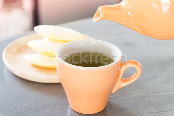 Stock fotó: Csésze · tea · hagyományos · thai · sütik · stock