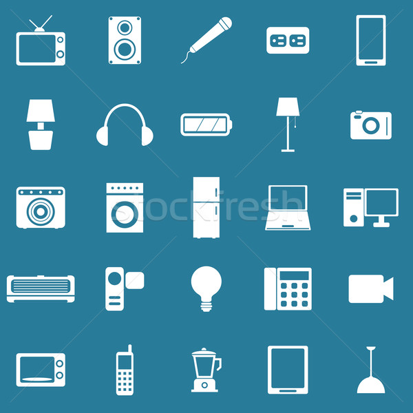 Electrical Machine icons on blue background Stock photo © punsayaporn