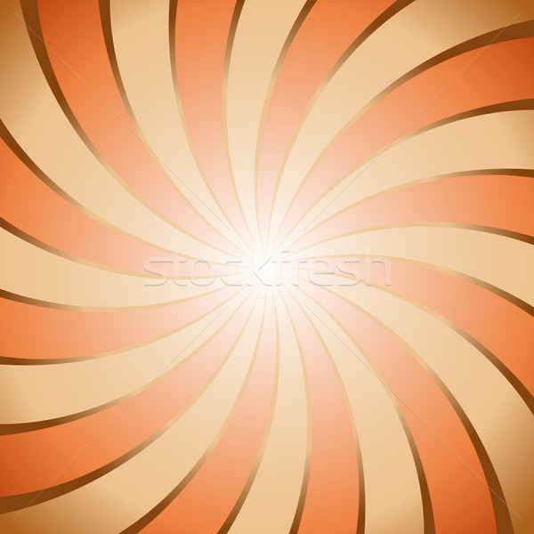 Abstract brown and orange ray twirl background Stock photo © punsayaporn