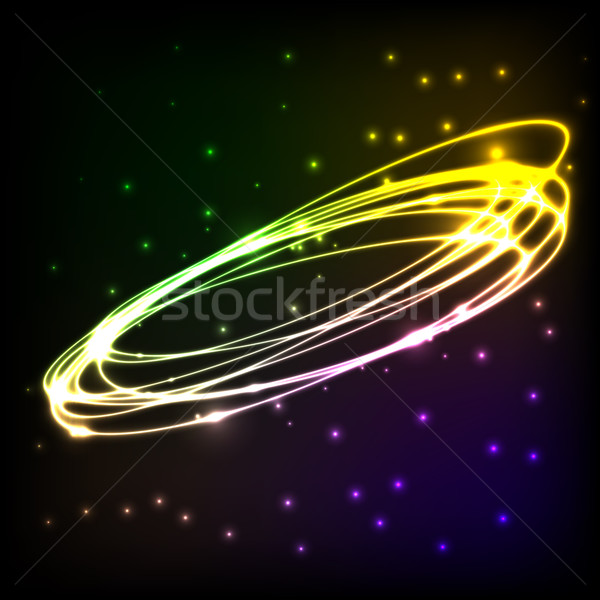 Abstract colorat oval plasmă stoc vector Imagine de stoc © punsayaporn
