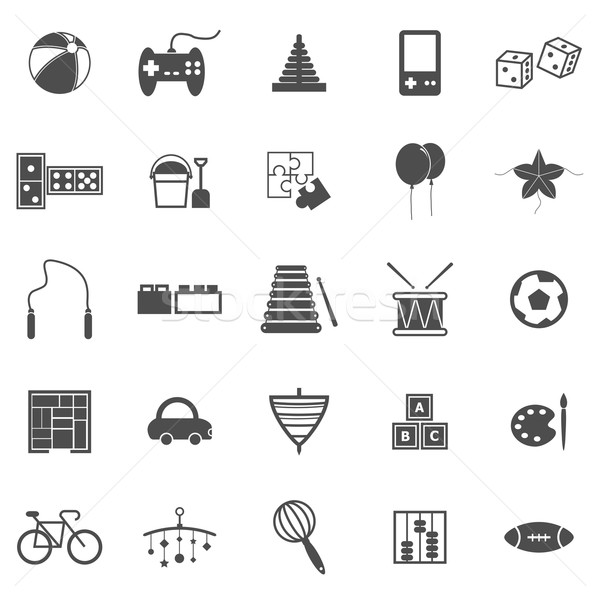 Toy icons on white background Stock photo © punsayaporn