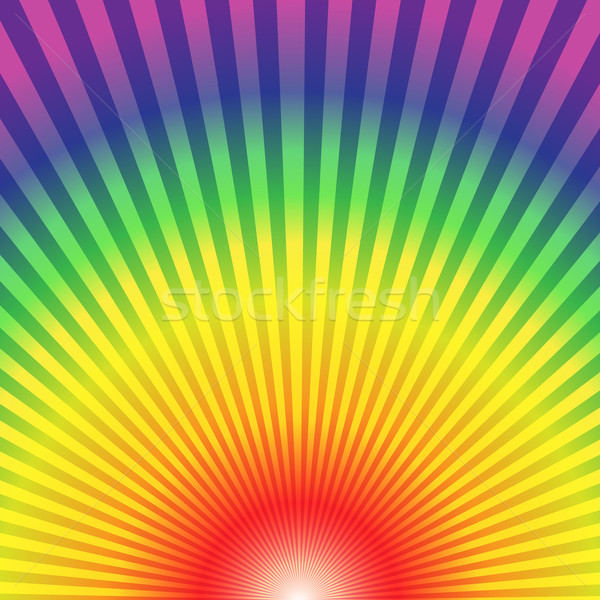 Rainbow radial rays bottom up abstract background Stock photo © punsayaporn