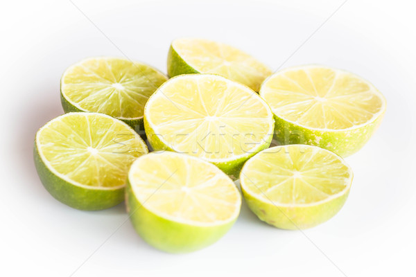 Frischen Kalk Hälfte Teil Scheibe Stock foto © punsayaporn