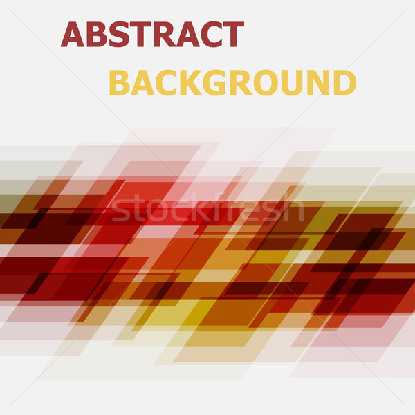 Stock photo: Abstract red and yellow geometric overlapping background