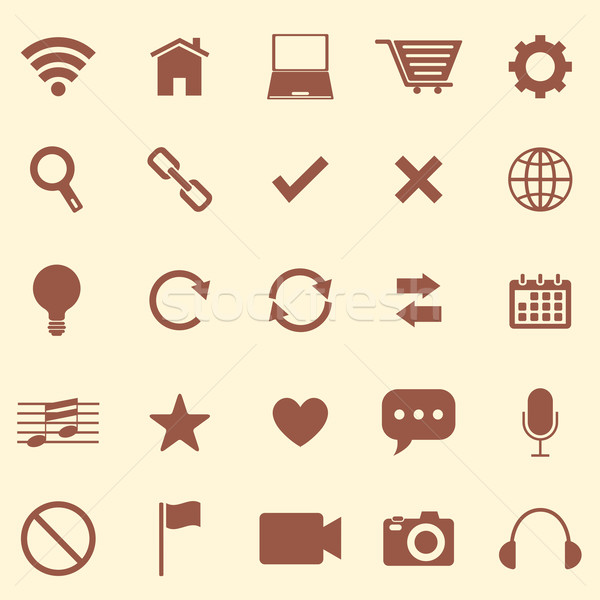 Web color icons on brown background Stock photo © punsayaporn