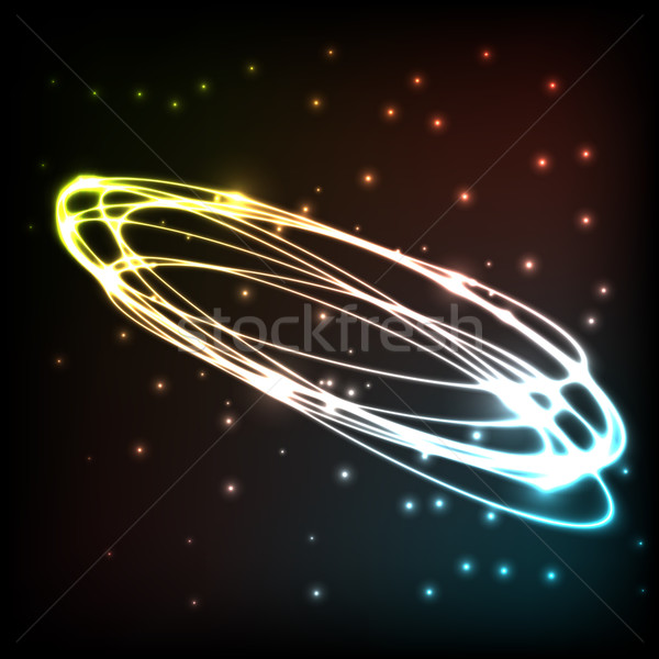 Soyut plazma renkli oval stok vektör Stok fotoğraf © punsayaporn