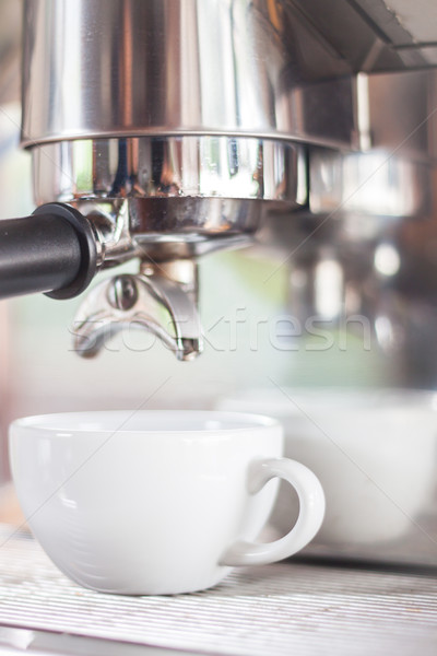 White cup of hot coffee Stock photo © punsayaporn