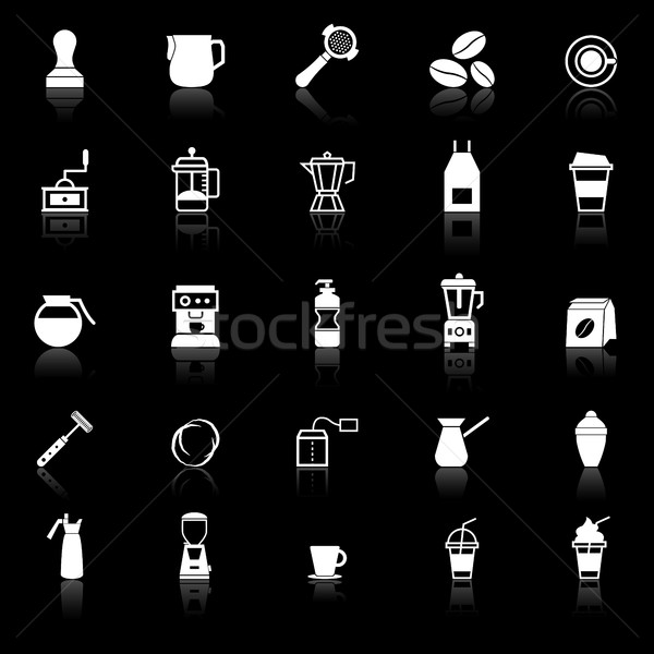 Barista icon zwarte voorraad vector winkel Stockfoto © punsayaporn