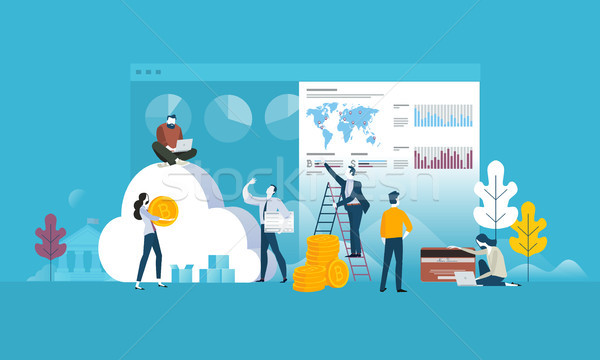 Wymiany projektu stylu internetowych banner technologii Zdjęcia stock © PureSolution