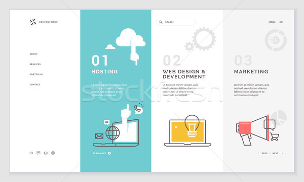 Stock photo: Website template design