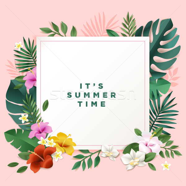 Summer vector illustration concept for background, web and social media banner, summertime card, par Stock photo © PureSolution