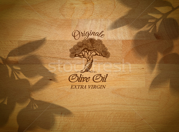 Olijfolie horizontaal banner vector schaduw Stockfoto © PurpleBird