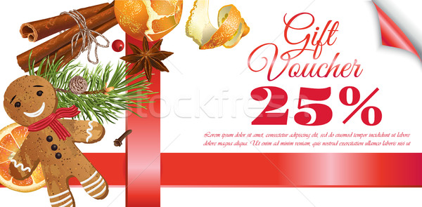 Christmas gift voucher Stock photo © PurpleBird