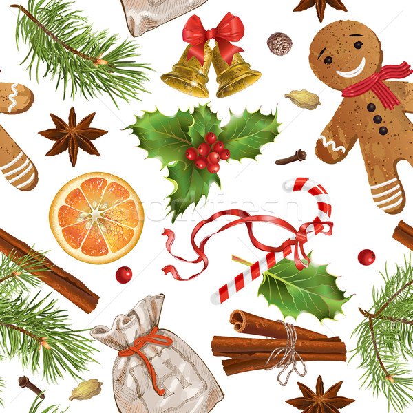 Christmas vintage pattern Stock photo © PurpleBird