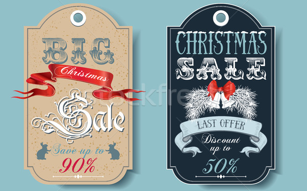 Christmas Sale Tags Stock photo © PurpleBird