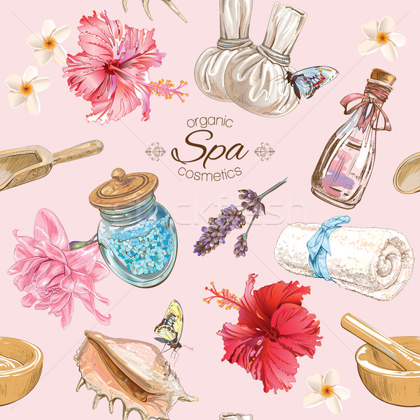 Stijl spa patroon vector Stockfoto © PurpleBird