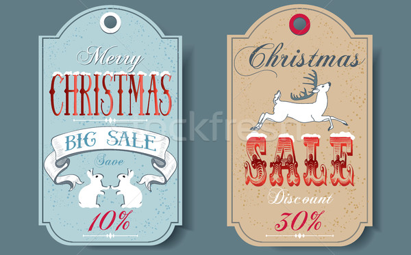 Christmas Sale Tags Stock photo © PurpleBird