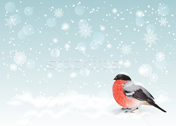 Christmas vector nieuwjaar vakantie sneeuwvlokken cute Stockfoto © PurpleBird