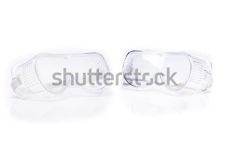 Ochelari de protectie izolat alb ochi faţă Imagine de stoc © pxhidalgo