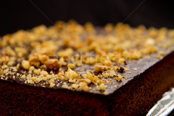 Chocolate tuerca alimentos ninos frutas torta Foto stock © pxhidalgo