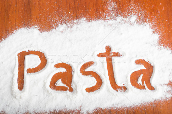 Pasta sign, Flour Artwor Stock photo © pxhidalgo