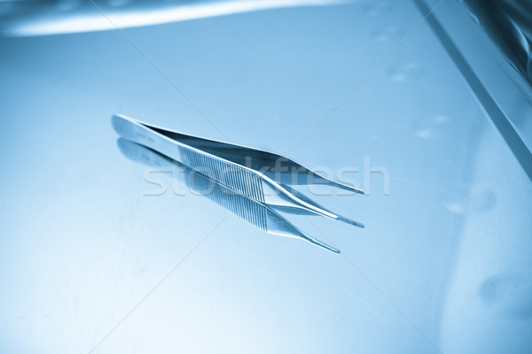 Pair of steel medical tweezers Stock photo © pxhidalgo
