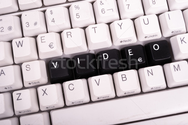 Word Video written with black keys on computer keyboard. Stock photo © pxhidalgo