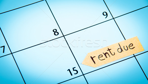 Rent due calendar Stock photo © pxhidalgo