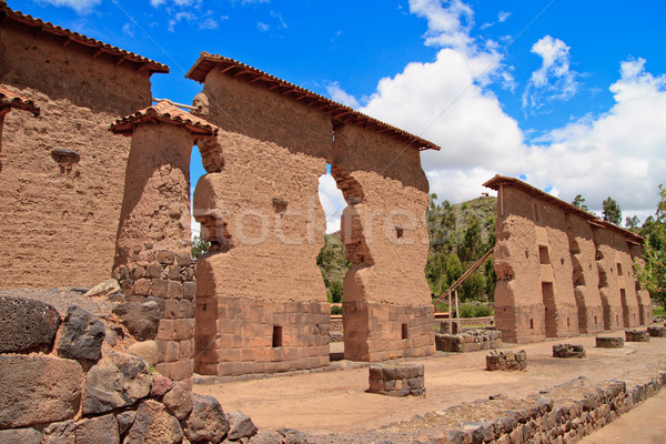 Peru ruine nori perete peisaj Imagine de stoc © pxhidalgo