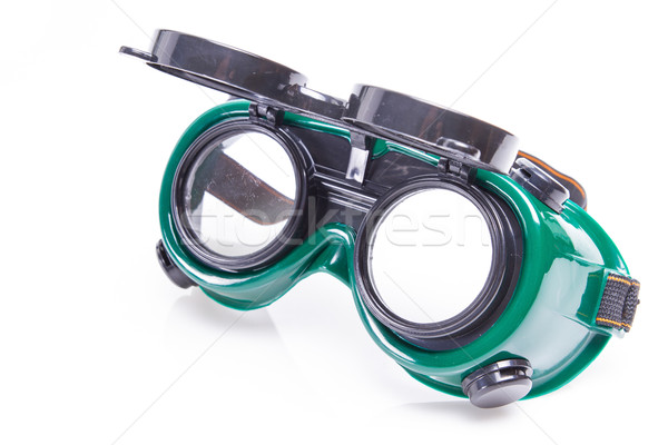 welded protective spectacles on white background isolated, close up Stock photo © pxhidalgo