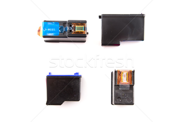different Ink Cartridges on White Background Stock photo © pxhidalgo