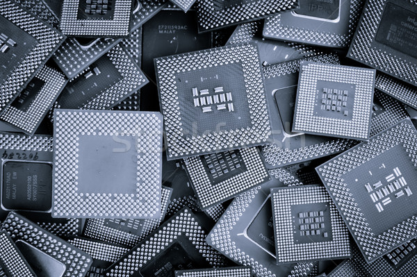 Prozessor Einheit cpu Farbe blau Stock foto © pxhidalgo