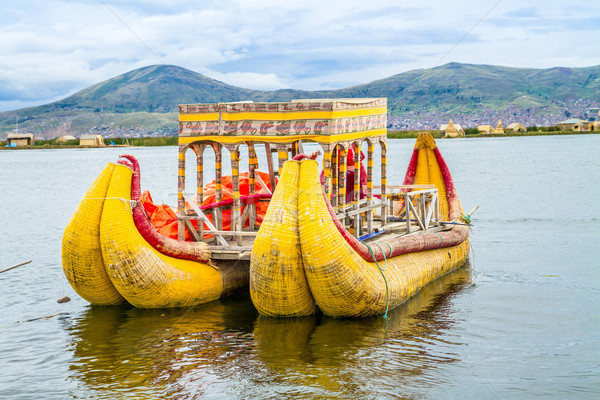 Stock photo: The floating and tourist Islands of lake Titicaca