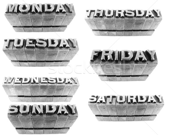 Days of the week formed with metallic letters Stock photo © pxhidalgo