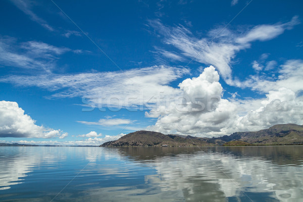 lake Titicaca and sky reflected Stock photo © pxhidalgo