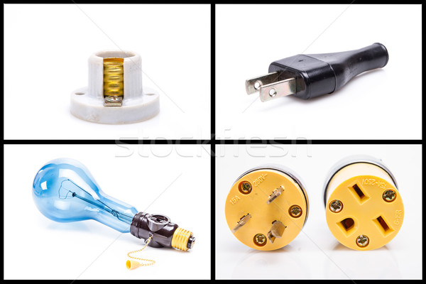 Set of electric equipment isolated on white background Stock photo © pxhidalgo