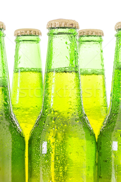 Zdjęcia stock: Piwa · butelek · świetle · lodu · butelki
