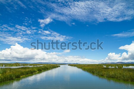 lake Titicaca and sky reflected Stock photo © pxhidalgo
