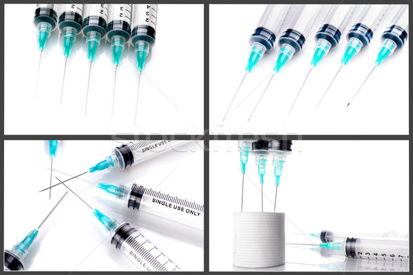 Medical seringă set sănătate spital alb Imagine de stoc © pxhidalgo