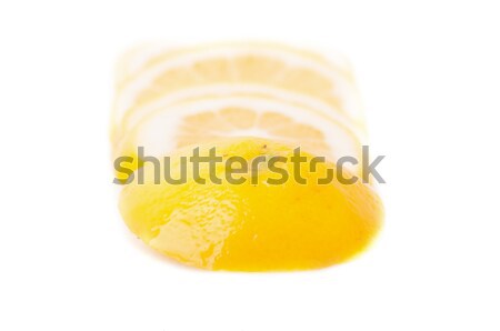 Geel citroenen plakje witte kruis gezondheid Stockfoto © pxhidalgo